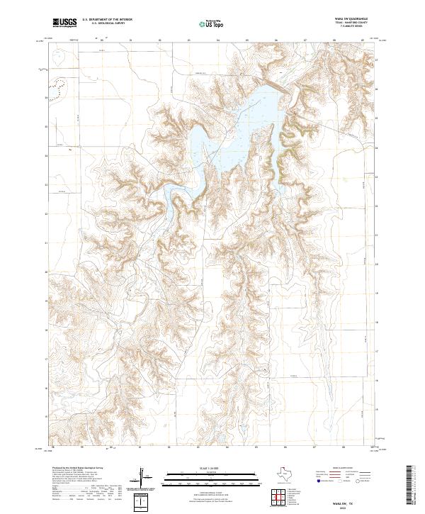 Waka SW topographic map thumbnail