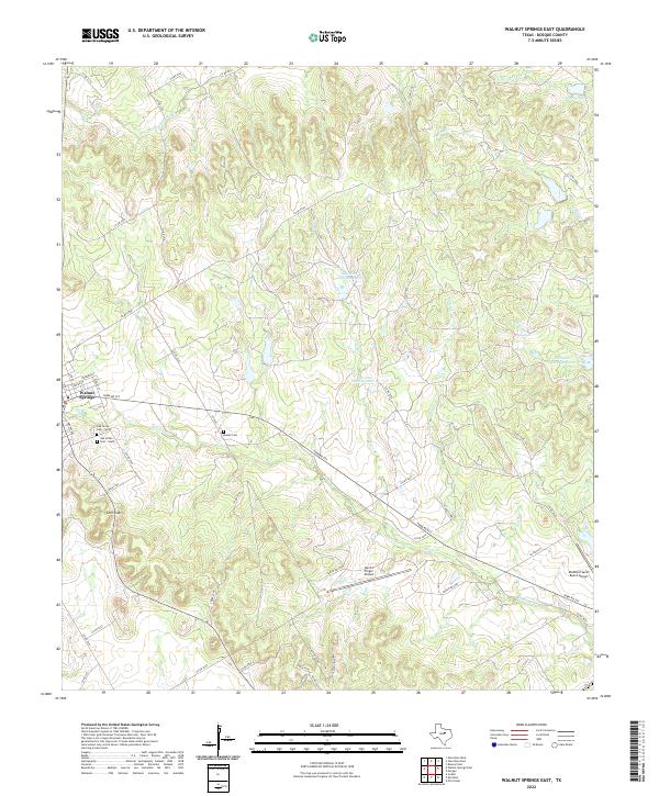 Walnut Springs East topographic map thumbnail