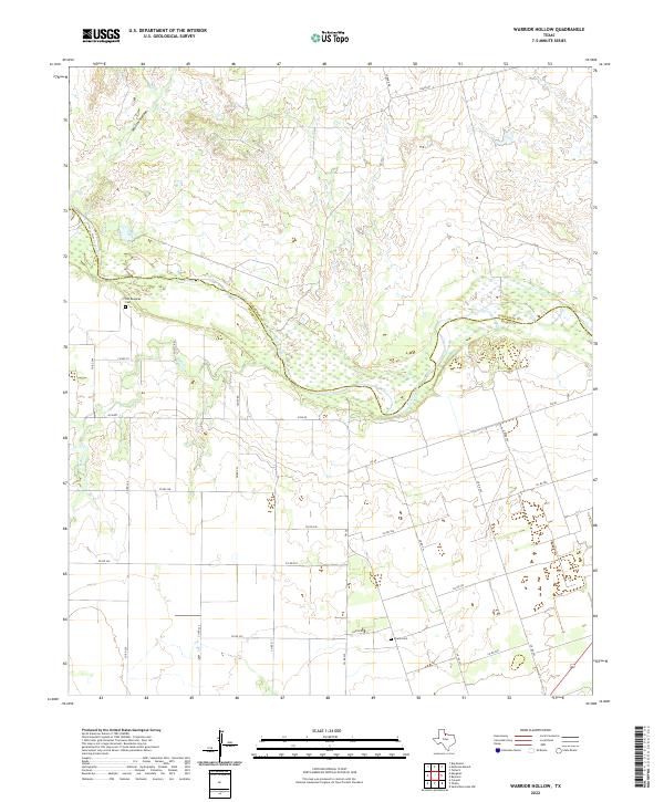 Warrior Hollow topographic map thumbnail