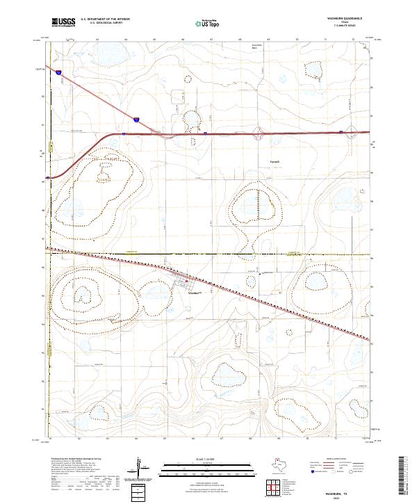 Washburn topographic map thumbnail
