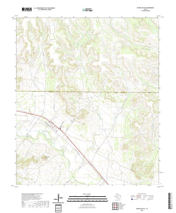Water Valley topographic map thumbnail
