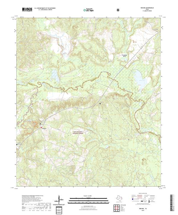 Weches topographic map thumbnail
