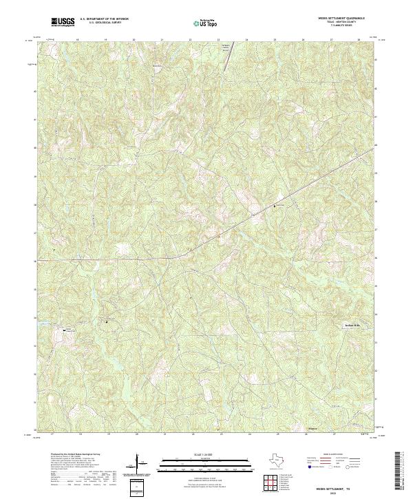 Weeks Settlement topographic map thumbnail