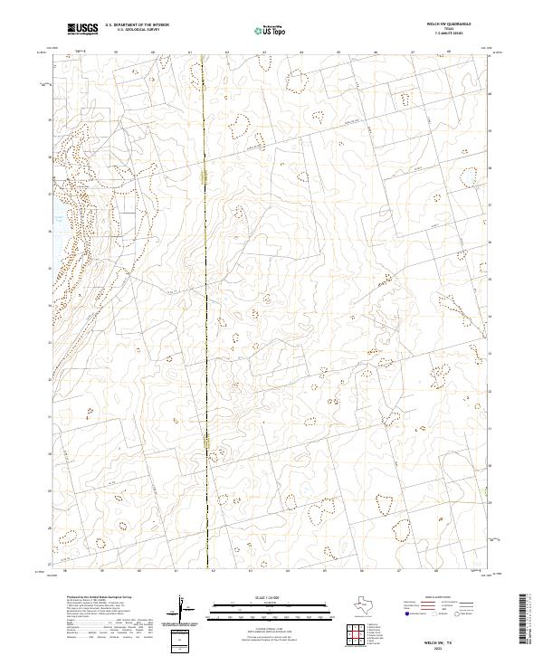 Welch SW topographic map thumbnail