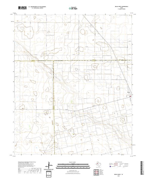 Welch West topographic map thumbnail