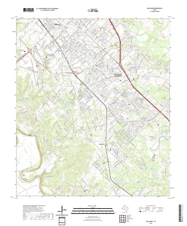 Wellborn topographic map thumbnail