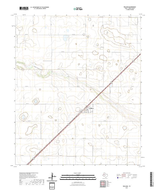 Wellman topographic map thumbnail
