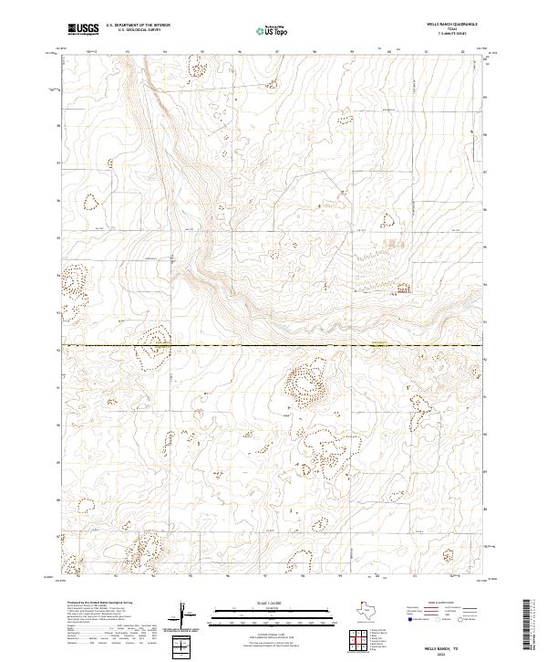 Wells Ranch topographic map thumbnail