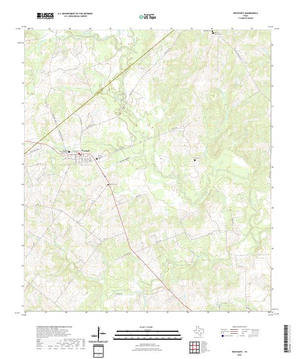 Westhoff topographic map thumbnail