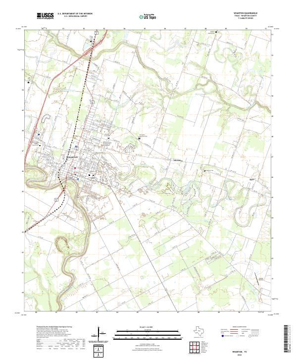 Wharton topographic map thumbnail