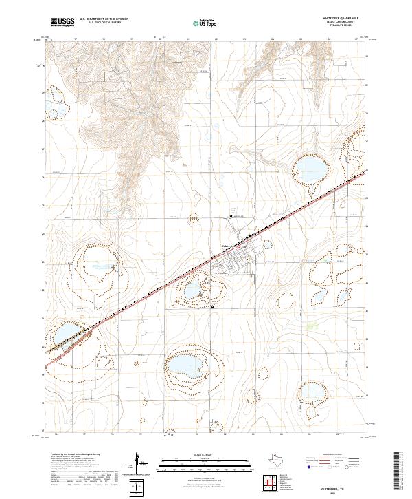 White Deer topographic map thumbnail