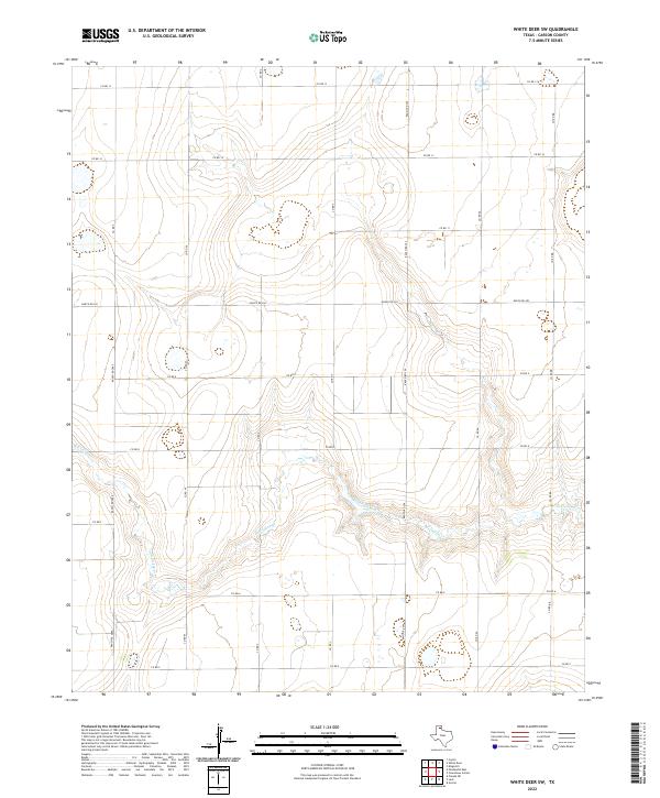 White Deer SW topographic map thumbnail
