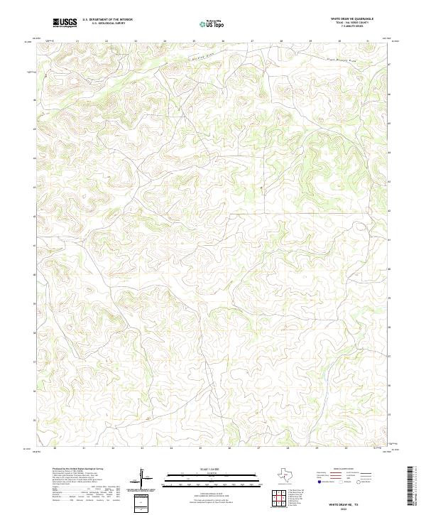 White Draw NE topographic map thumbnail