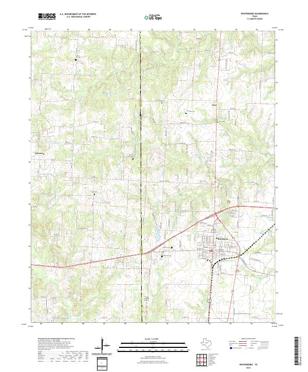 Whitesboro topographic map thumbnail