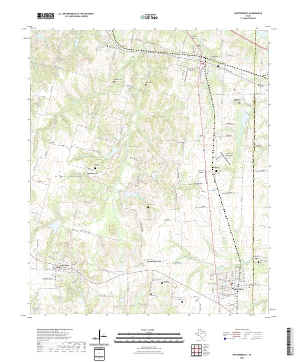 Whitewright topographic map thumbnail