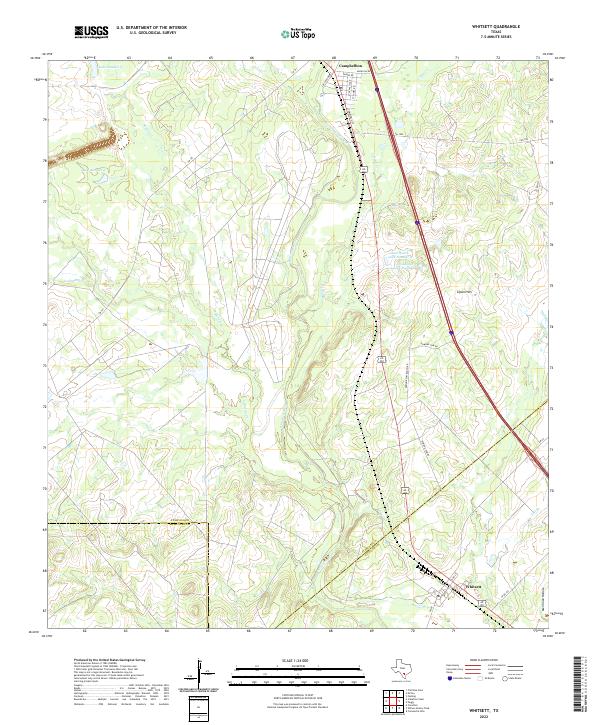 Whitsett topographic map thumbnail