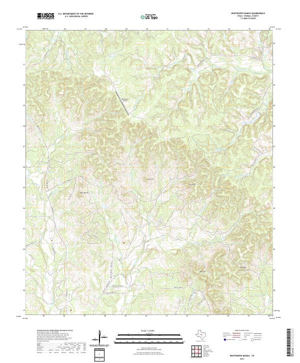 Whitworth Ranch topographic map thumbnail