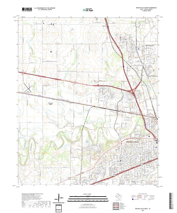 Wichita Falls West topographic map thumbnail