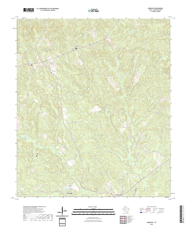 Wiergate topographic map thumbnail