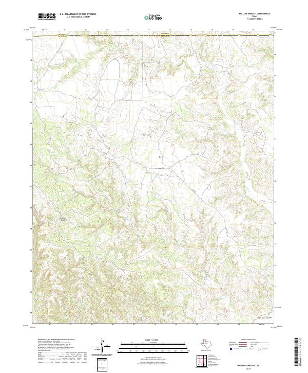Willow Arroyo 2022 topographic map thumbnail