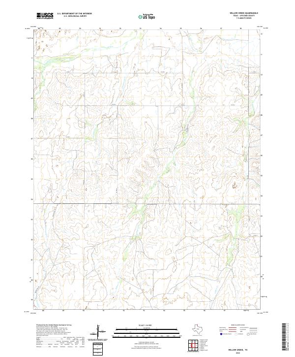 Willow Creek topographic map thumbnail