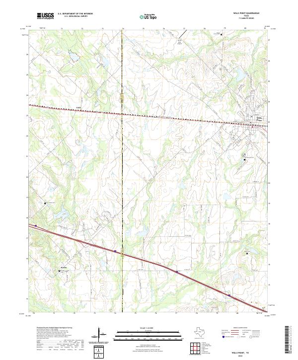 Wills Point topographic map thumbnail