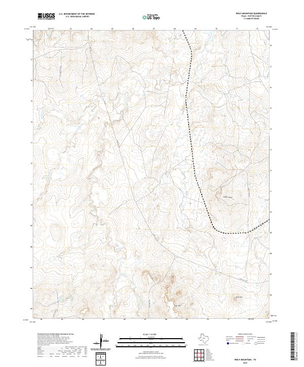 Wolf Mountain topographic map thumbnail