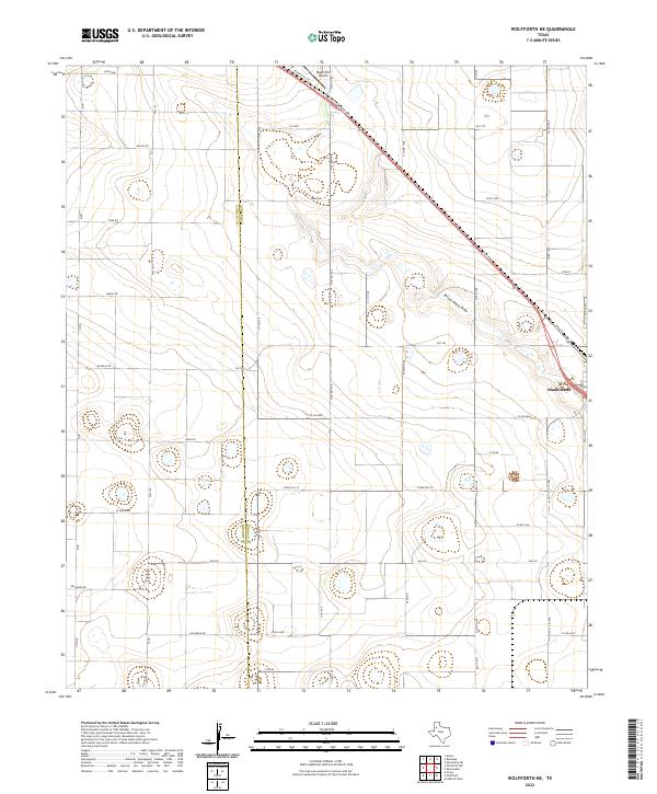 Wolfforth NE topographic map thumbnail