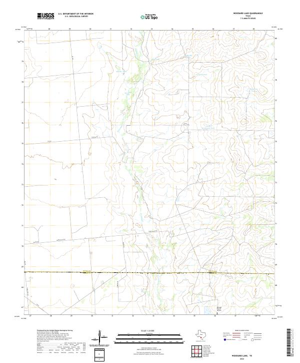 Woodard Lake topographic map thumbnail