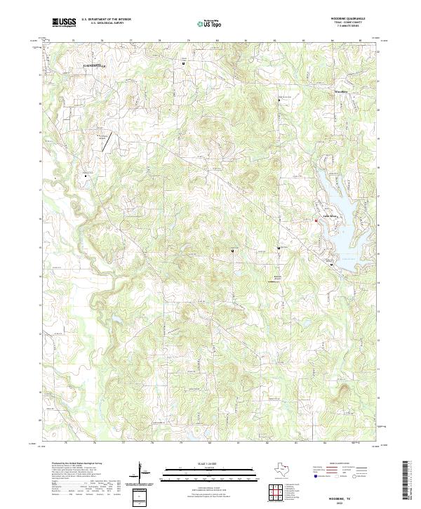 Woodbine topographic map thumbnail