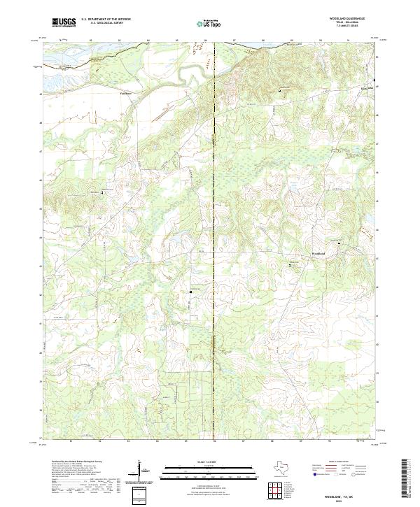 Woodland topographic map thumbnail