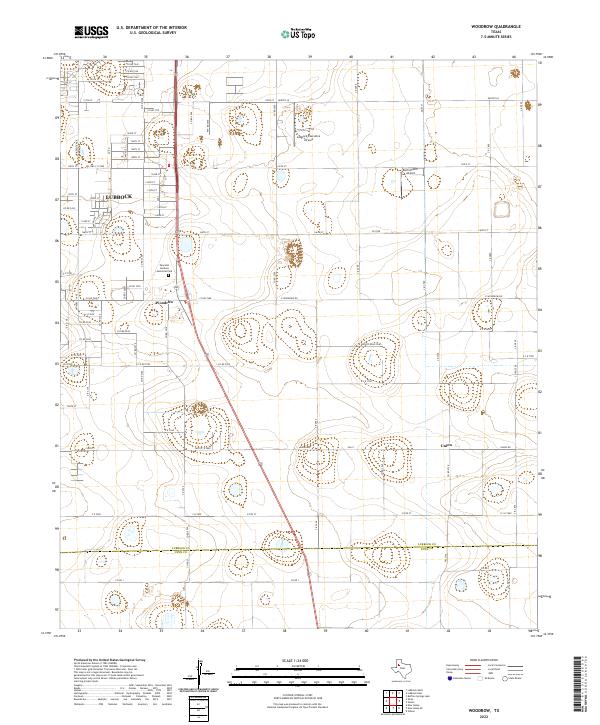 Woodrow topographic map thumbnail