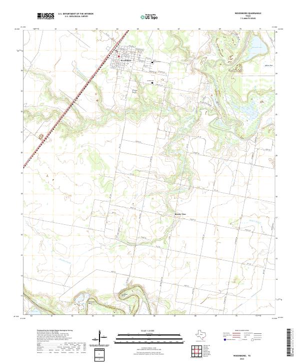 Woodsboro topographic map thumbnail