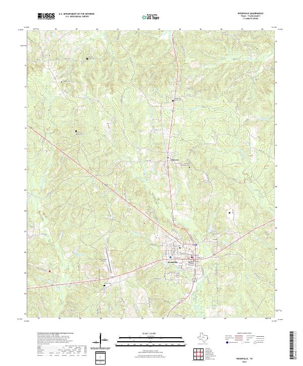 Woodville topographic map thumbnail