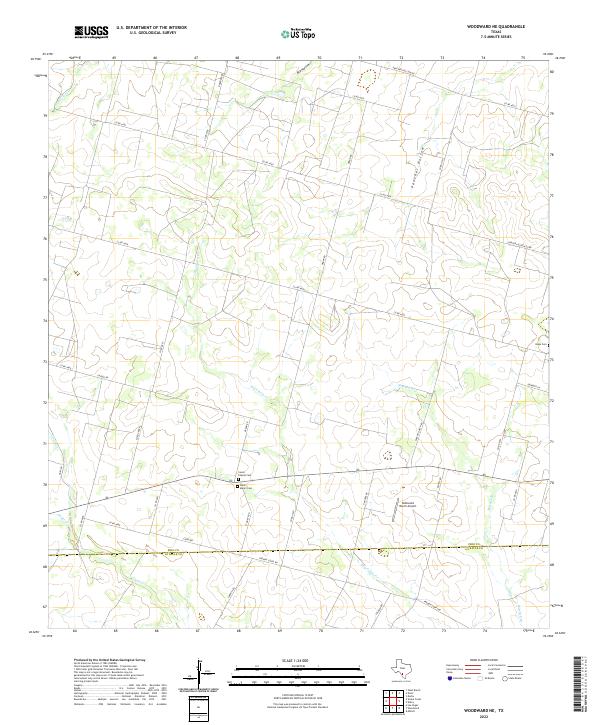 Woodward NE topographic map thumbnail