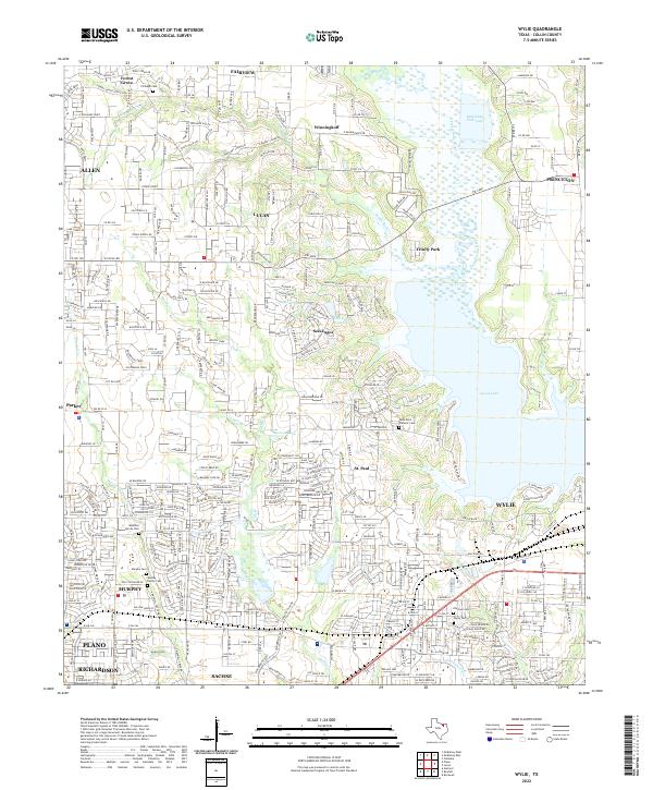 Wylie topographic map thumbnail
