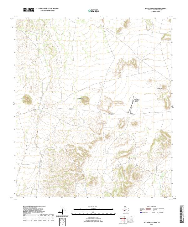 Yellow House Peak 2022 topographic map thumbnail