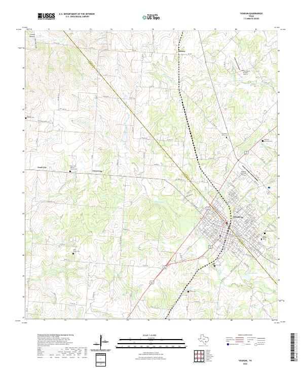 Yoakum topographic map thumbnail