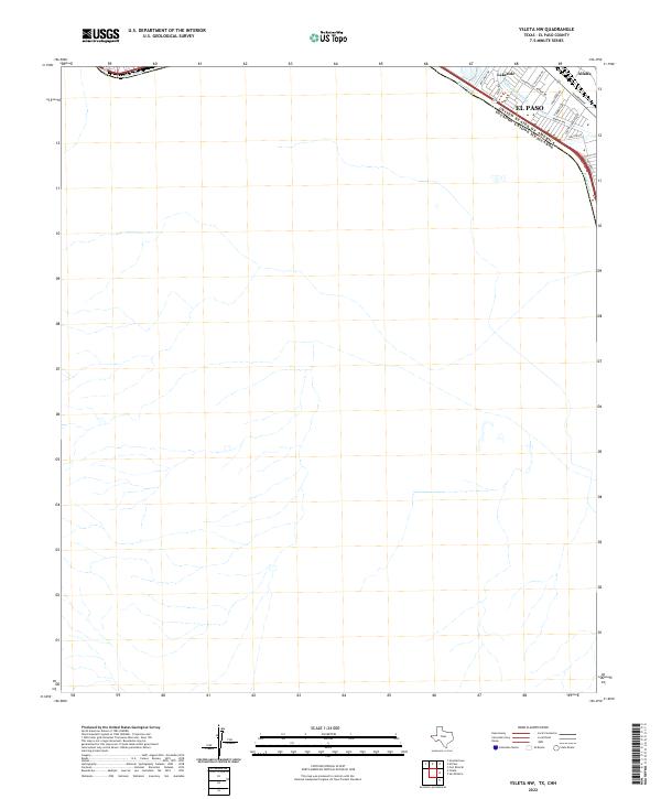 Ysleta NW topographic map thumbnail