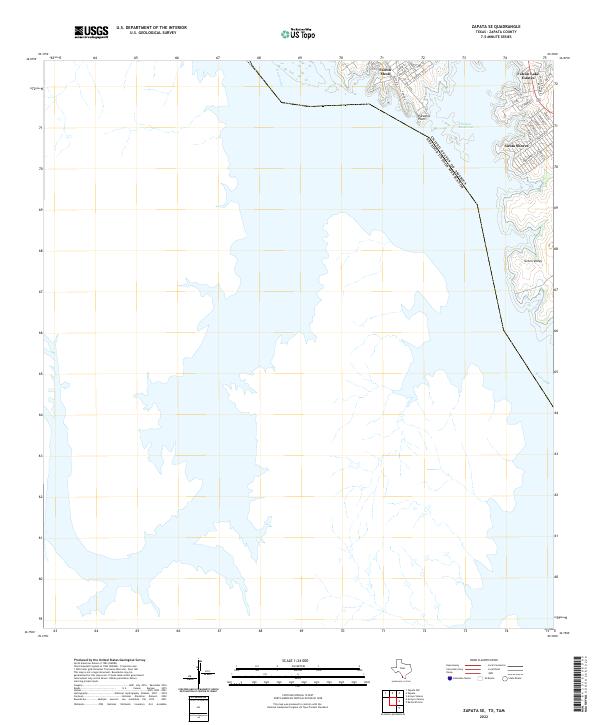 Zapata SE topographic map thumbnail