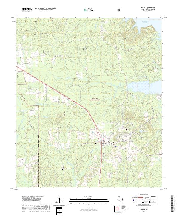 Zavalla topographic map thumbnail