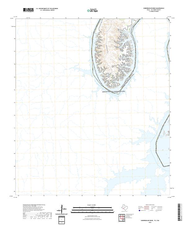 Zuberbueler Bend topographic map thumbnail