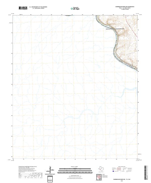 Zuberbueler Bend NW topographic map thumbnail