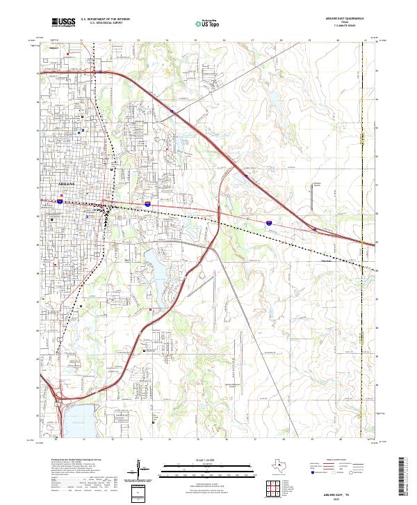 Abilene East topographic map thumbnail