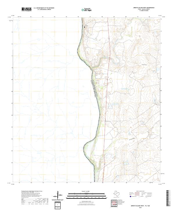 Arroyo Salado West topographic map thumbnail