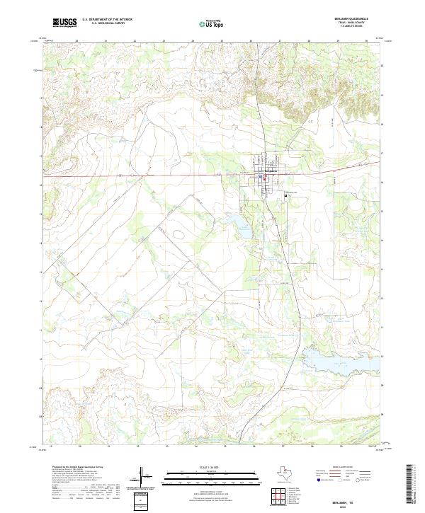 Benjamin topographic map thumbnail