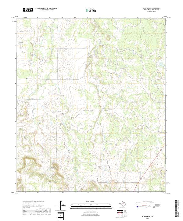 Bluff Creek topographic map thumbnail