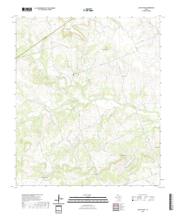 Castle Peak topographic map thumbnail