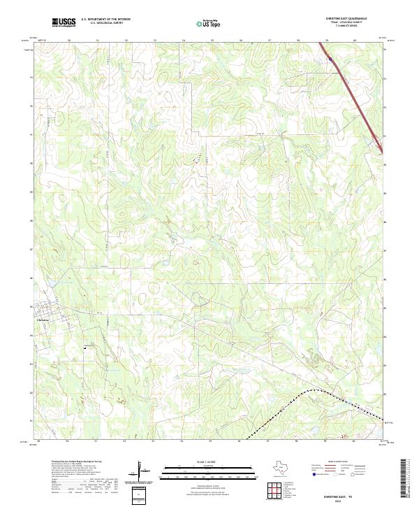 Christine East topographic map thumbnail