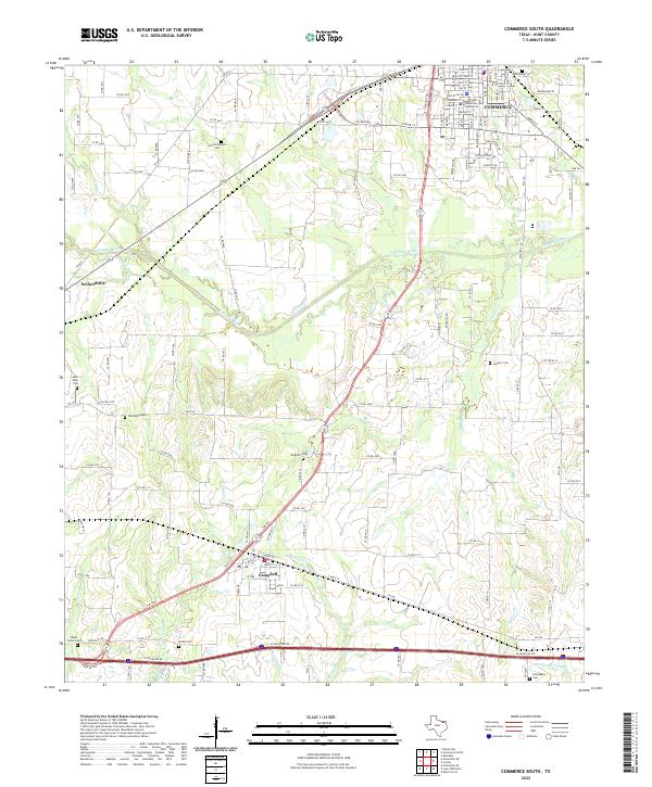 Commerce South topographic map thumbnail